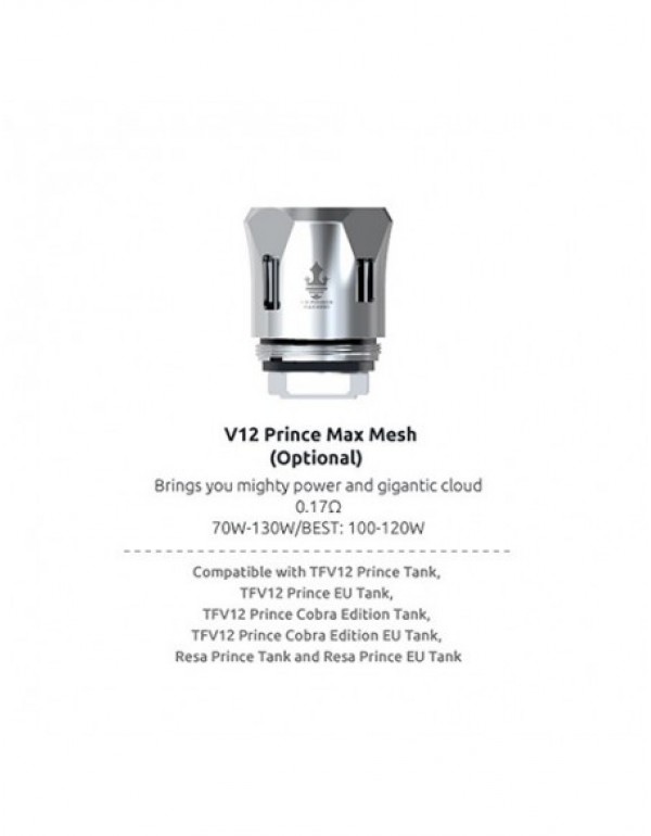 SMOK TFV12 Prince Mesh Coils: Max Mesh/Dual Mesh/Triple Mesh Coil