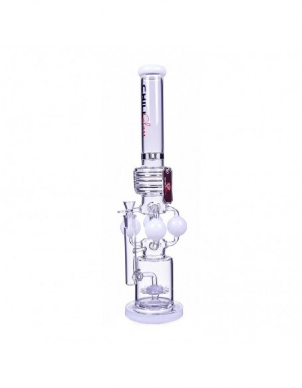 Chill Glass The Eris Quad Ball Chamber Sprinkler Perc Bong 21 Inches