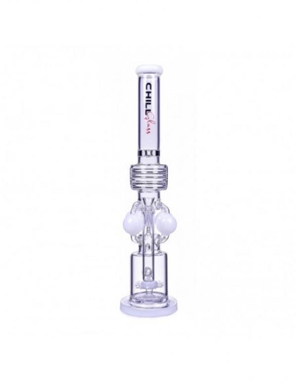 Chill Glass The Eris Quad Ball Chamber Sprinkler Perc Bong 21 Inches