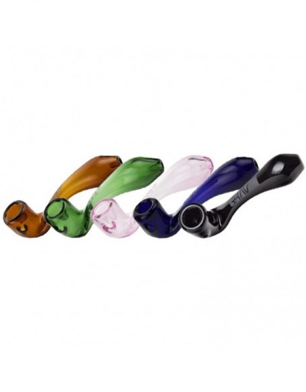 Grav Classic Sherlock Shiny Curved Sherlock Glass Hand Pipe 6 Inches