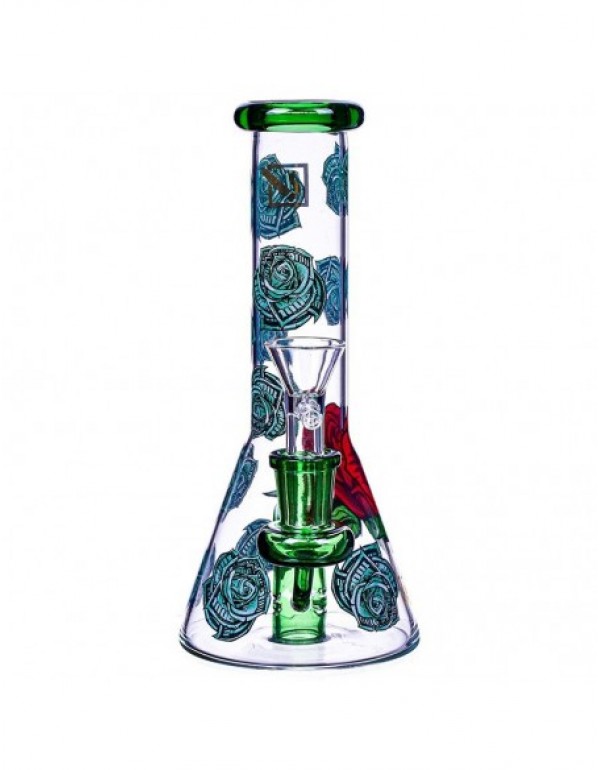 Erick Khan Rose Beaker Bong 8 Inches