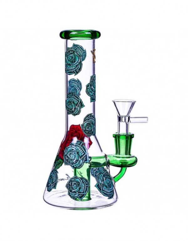 Erick Khan Rose Beaker Bong 8 Inches