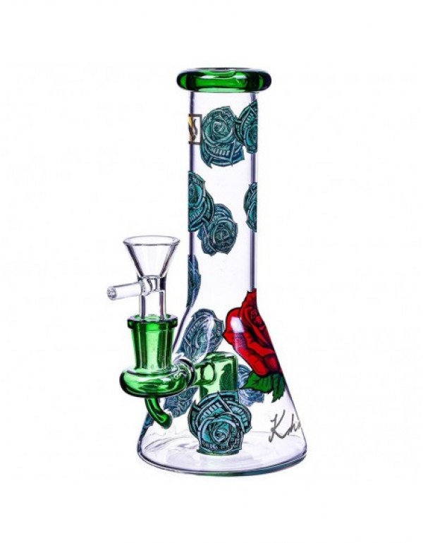 Erick Khan Rose Beaker Bong 8 Inches