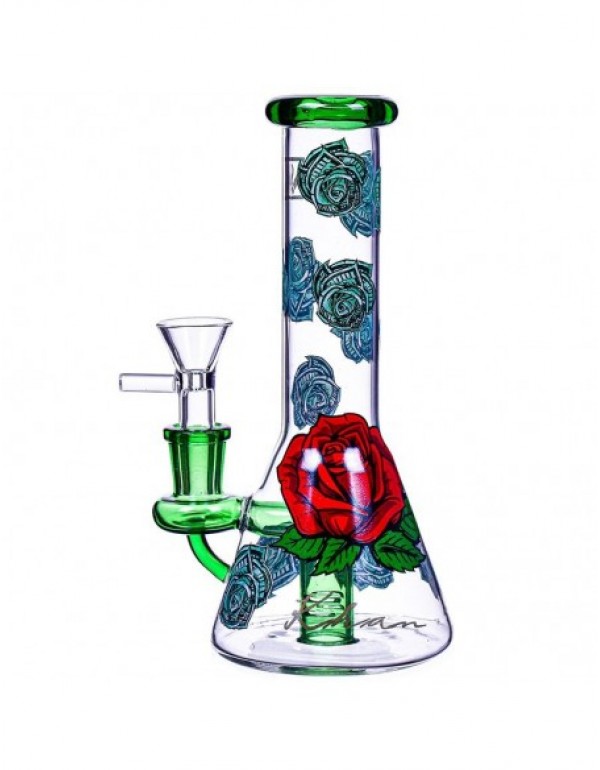 Erick Khan Rose Beaker Bong 8 Inches