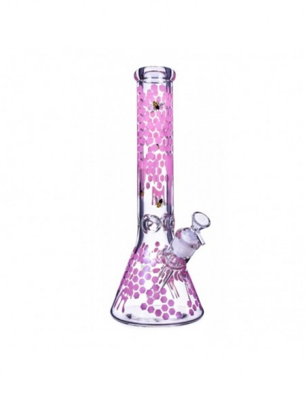 The Apiary Honeycomb Beaker Bong 10 Inches