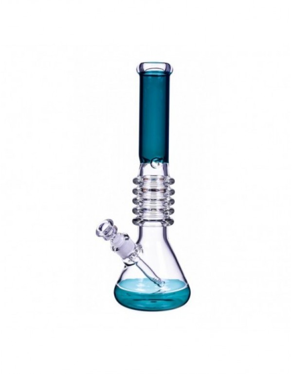 The Secret Rings Ribbed Beaker Bong 16 Inches