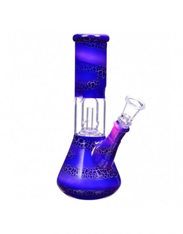 Deep Crackle Percolator Beaker Bong 8 Inches