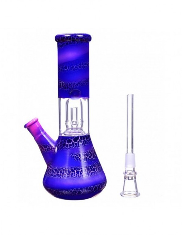 Deep Crackle Percolator Beaker Bong 8 Inches