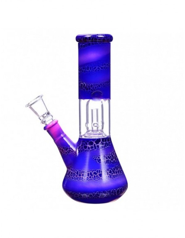 Deep Crackle Percolator Beaker Bong 8 Inches